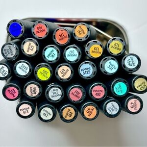 Collection of 31 Vintage Pantone by Letraset markers
